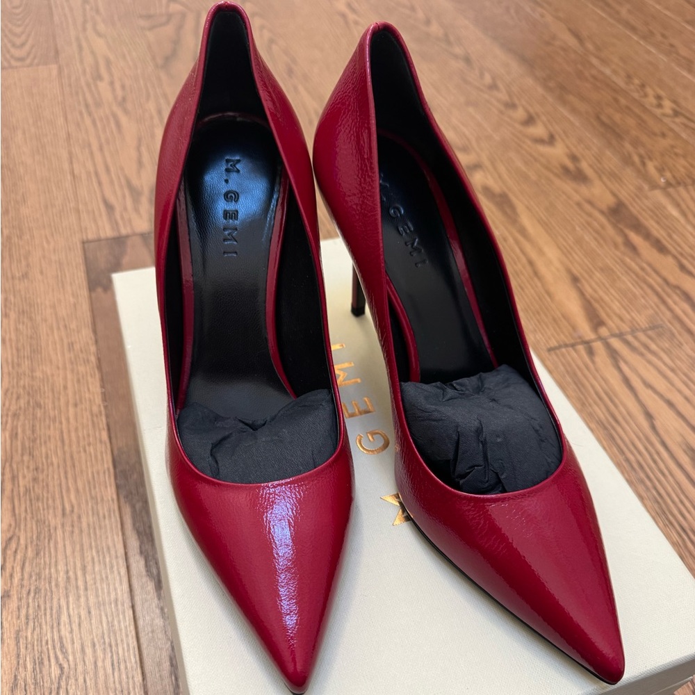 M. Gemi Red Patent Leather Heels sz 39